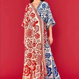 Farm Rio Garden Print Wrap dress